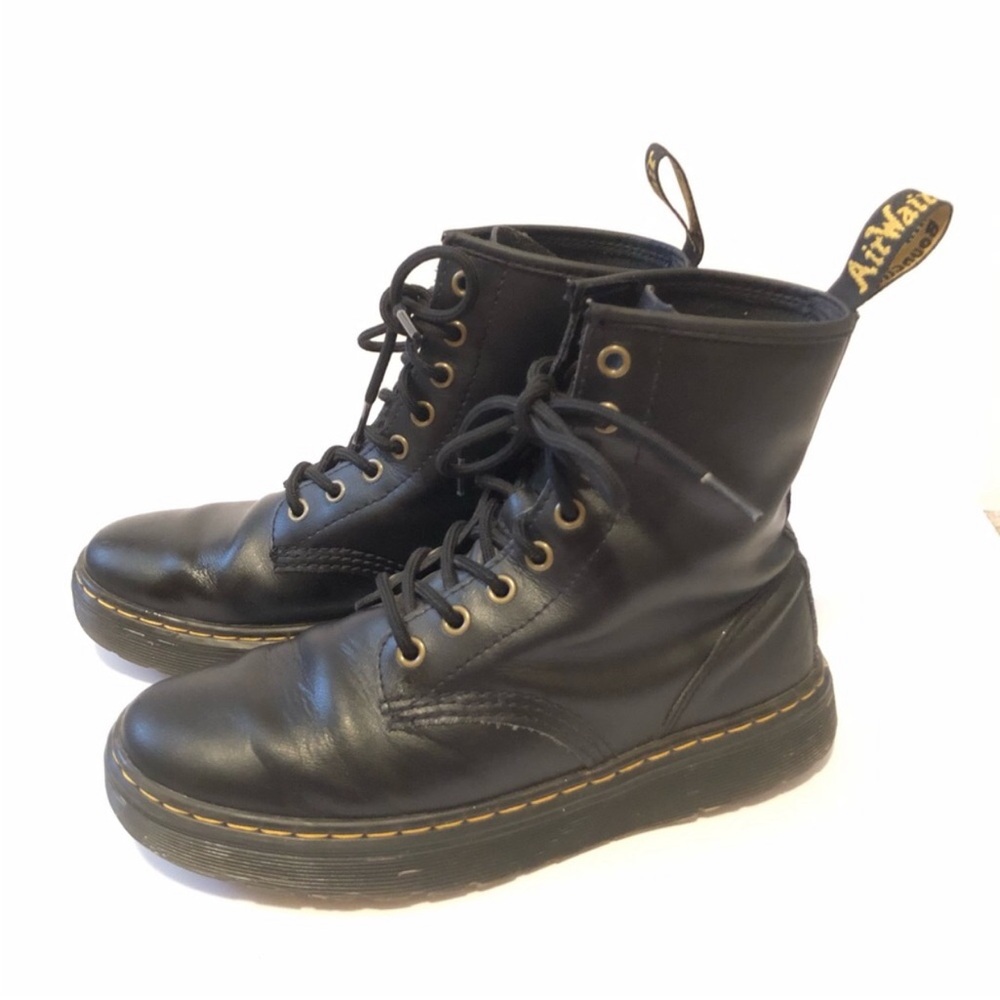 Dr. Martens Zavala Leather Combat Boots - Picture 4 of 8